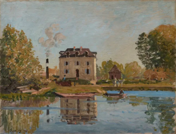 Alfred Sisley, "Oversvømmelsen. Seinen ved Bougival", 1873. Inv. nr. 253 WH. Fotograf Anders Sune Berg