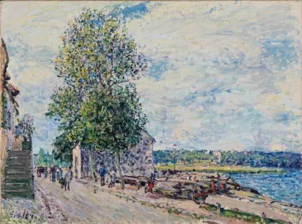 Alfred Sisley, "Saint Mammès og Veneaux Nadon højderne, septembermorgen", 1884. Inv. nr. 269 WH. Fotograf Anders Sune Berg