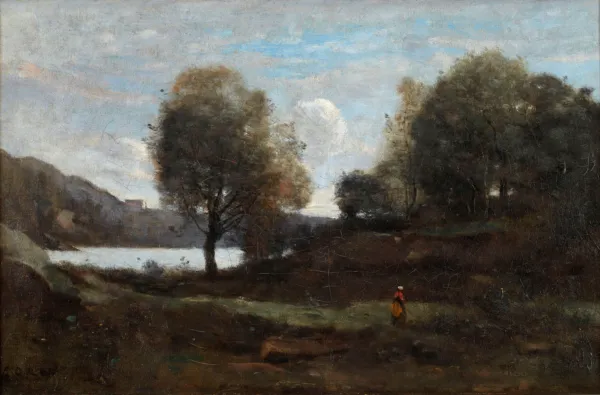 Camille Corot, "Erindring om en dam i Limoges-egnen", (1855-60). 276 WH. Fotograf Anders Sune Berg