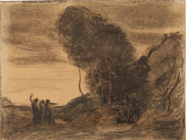 Camille Corot, "Macbeth og heksene, skitse", 1859. Inv. nr. 291 WH. Fotograf Anders Sune Berg