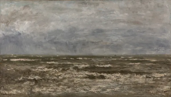 Charles François Daubigny, "Havet (gråvejr)", 1874. Inv. nr. 189 WH. Fotograf Anders Sune Berg