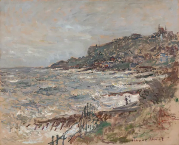 Claude Monet, "Klippen ved Sainte-Adresse, gråvejr", (ca. 1880). Inv. nr. 283 WH. Fotograf Anders Sune Berg