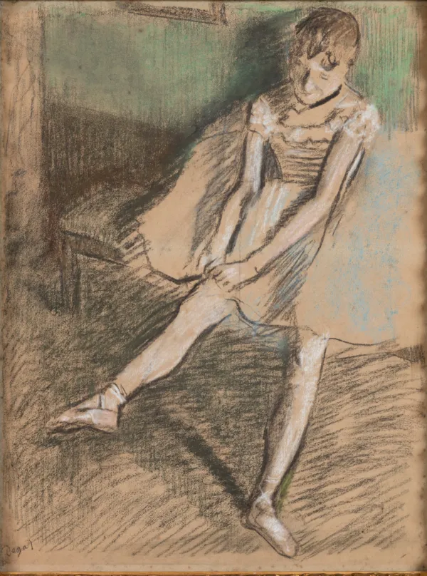 Edgar Degas, "Danserinde, der trækker sin strømpe på", (1880-85). Inv. nr. 289 WH. Fotograf Anders Sune Berg