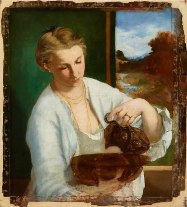 Édouard Manet, "Kvinde med kande (Suzanne Leenhoff, senere Manet)", (1858-60). Inv. nr. 282 WH. Fotograf Anders Sune Berg