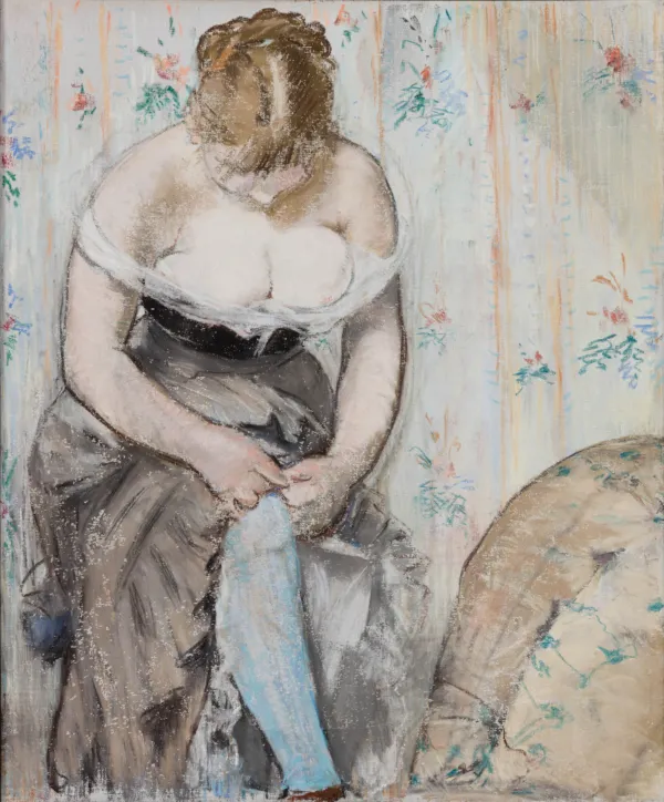 Édouard Manet, "Ved toilettet. Strømpebåndet", (1878-79). Inv. nr. 296 WH. Fotograf Anders Sune Berg
