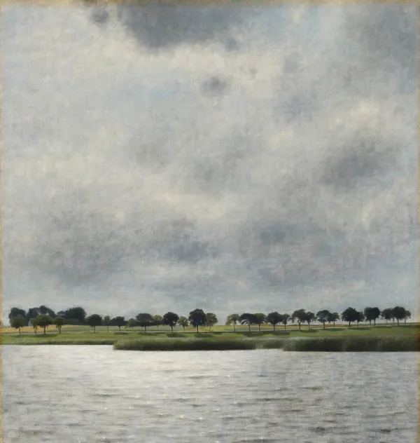 Vilhelm Hammershøi, "Fra Gentofte Sø. "Solregn"", 1903. Inv. nr. 2006 DEP. Fotograf Anders Sune Berg
